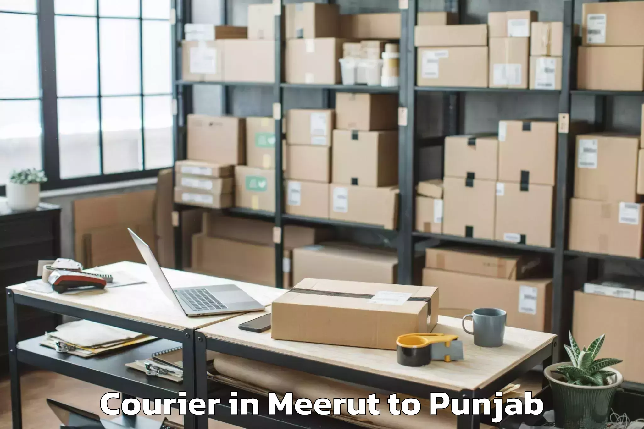 Easy Meerut to Balachor Courier Booking